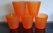 IKEA 5 x Glas-Übertopf Blumentopf Orange NEU - Rarität Sammler Haus Garten