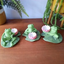 3 x Partylite Frosch & Lilie