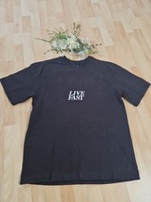 Lfdy Live Fast Tee Oversize Kurzarm Shirt Basic T-Shirt Sweatshirt Schwarz Gr M