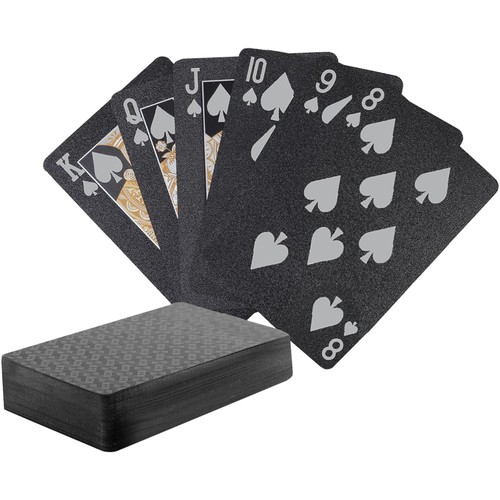 Pokerkarten schwarz gold - pokerkarten, schwarz-gold