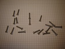 19 Schlitz Edelstahl Schrauben  M3 x 16 mm Gebraucht 