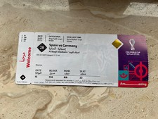 Used Ticket Spanien Espana vs Deutschland Germany Fifa WORLD Cup Qatar 2022