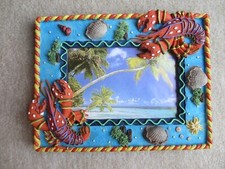 Bilderrahmen Fotorahmen 3D Krebs Krebse Hummer Lobster Muschel Muscheln neu