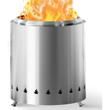 Rauchfreie Tischfeuerstelle aus Edelstahl für Camping, Garten & Terrasse