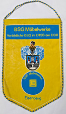 Orig. DDR Wimpel BSG Möbelwerke Eisenberg SV Eintracht Jena Gera DDR Fußball DFV