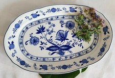 Wellco Servierplatte Zwiebelmuster 32,5 cm Inglasur Design KrefeId Vorlegeplatte