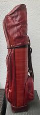 Golfbag Trage-Caddybag weinrot edles Schlagenleder unbenutzt mit Regenhaube