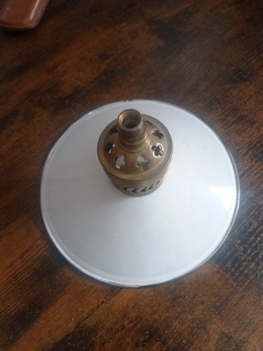 Antik emailleschirm lampe - antik,