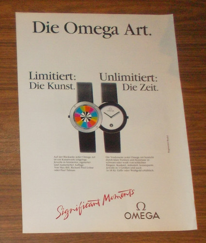 Seltene werbung omega art - seltene,