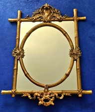 Wandspiegel, aufwendig verziert, goldfarbener Rahmen, Barockspiegel, Spiegel,...