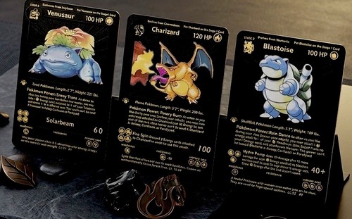 Pokemon metall sammelkarte - 3x,