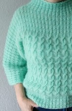Handgestrickter Pullover aus  45% Mohair, 40% Wolle, Größe  40-44