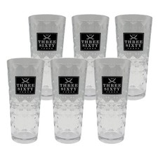 Three Sixty Vodka Becher 0,3-l geeicht – 6er Set – wiederverwendbare Festivalbe