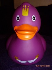 Badeente XXL in pink mit Krone