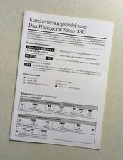 Original Kurz-Bedienungsanleitung f. Handgerät Sinus 43D Kurzbedienungsanleitung
