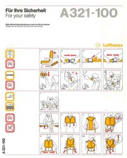 Safety Card / Lufthansa /