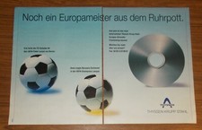Seltene Werbung THYSSEN KRUPP STAHL Europameister aus Ruhrpott Schalke BVB 1997