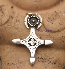 Kette Amulett aus 925 Sterlingsilber"Tuareg Kreuz"mit längenverstellbares Band