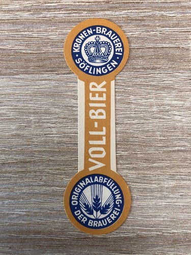 Bieretikett kronenbrauerei - bieretikett,