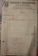 Rechnung 1913 Leipzig papier