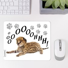 JUNIWORDS Mauspad Mousepad "Leoparden-Baby" Geburtstag Geschenk Weihnachten 