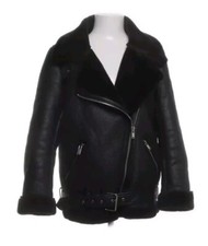 ZARA sherling Jacke Biker Zara schwarz xs