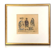 Alexandre Lacauchie - Kupferstich koloriert - historische Trachten Holland 1830