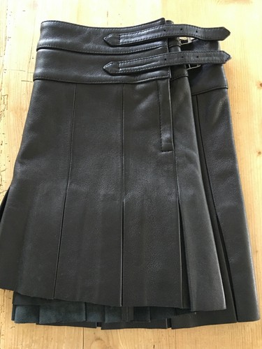 Mini falten lederrock in - mini,