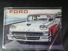 Blechschild Schild 20x30 " 1958 Ford Fairlane 500 Skyliner ", Bild, Vintage PK1