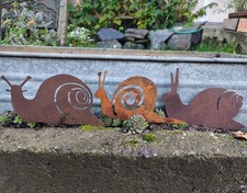 Schnecken Edelrost Garten Deko