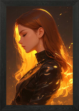 Anime Feuerkönigin Gerahmtes