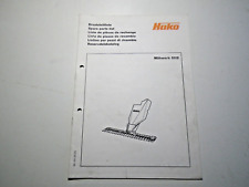 Ersatzteilliste Hako Mähwerk