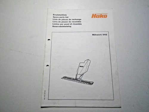 Ersatzteilliste hako mähwerk - ersatzteilliste,