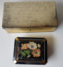 Eduscho Kaffee Bremen: alte goldene Blechdose + Jacobs Kaffee: Mohnblumen Dose