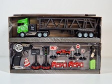 Amewi 22498 Rc Autotransporter 2WD 1:16 2,4GHz RTR Rc Lastwagen mit Zubehör Set