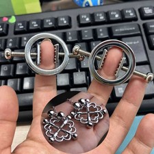 2 Typ Metall Nippelklemmen Nipple Clamps mit Kette Bondage Brustclips BDSM Slave