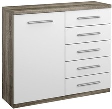 Rauch AP051.670D Kombikommode Burgos, 1-türig 5 Schubkästen, 100 x 88 x 37cm R42