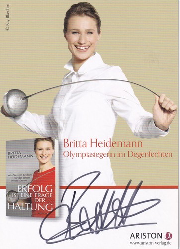 Autogramm britta heidemann - -,