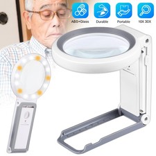 10X 30X Lupe mit 18 LED Licht