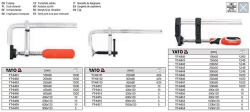Yato schraubzwinge spannzwinge - yato,