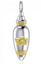 Peter Stone Phiole Anhänger 925 Silber zum Öffnen Wicca  Kelten Fee Engel Angel