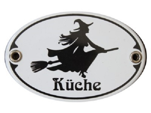 Hexenküche emailleschild - "hexenküche",