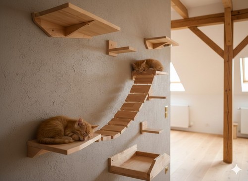 Katzen kletterwand 7teilig - katzen,