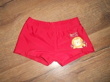 Rote Badehose Badeshorts Boxer in Gr. 98 mit süßem Löwen-Motiv