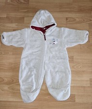 TCM Baby Overall Gr.74/80 Fleece hellgrau Herbst Winter Tchibo Schneeanzug 