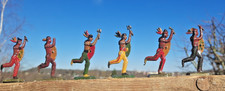 6x URALT ZINN FIGUR INDIANER