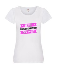 Beste Flugbegleiterin | Stewardess | Flughafen Damen Shirt Weiß