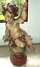 antiker Barockengel Holz Engel / Putto geschnitzt, Handarbeit