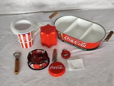 Coca Cola Aschenbecher, Flaschenöffner, Snack Caddy und Kühlakku