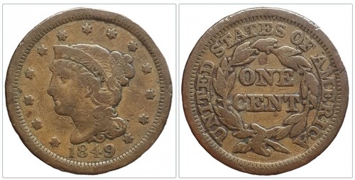 Usa cent 1849 liberty - 1,